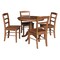 International Concepts 36 in. Round Top Pedestal Dining Table with 4 Madrid LadderBack Chairs - 5 Piece Dining Set K42-36RT-C2-4 - alternate 2